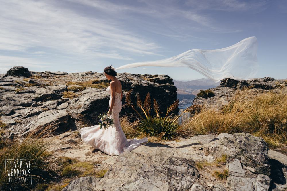 Bride on the Ledge Cecil Peak Queenstown